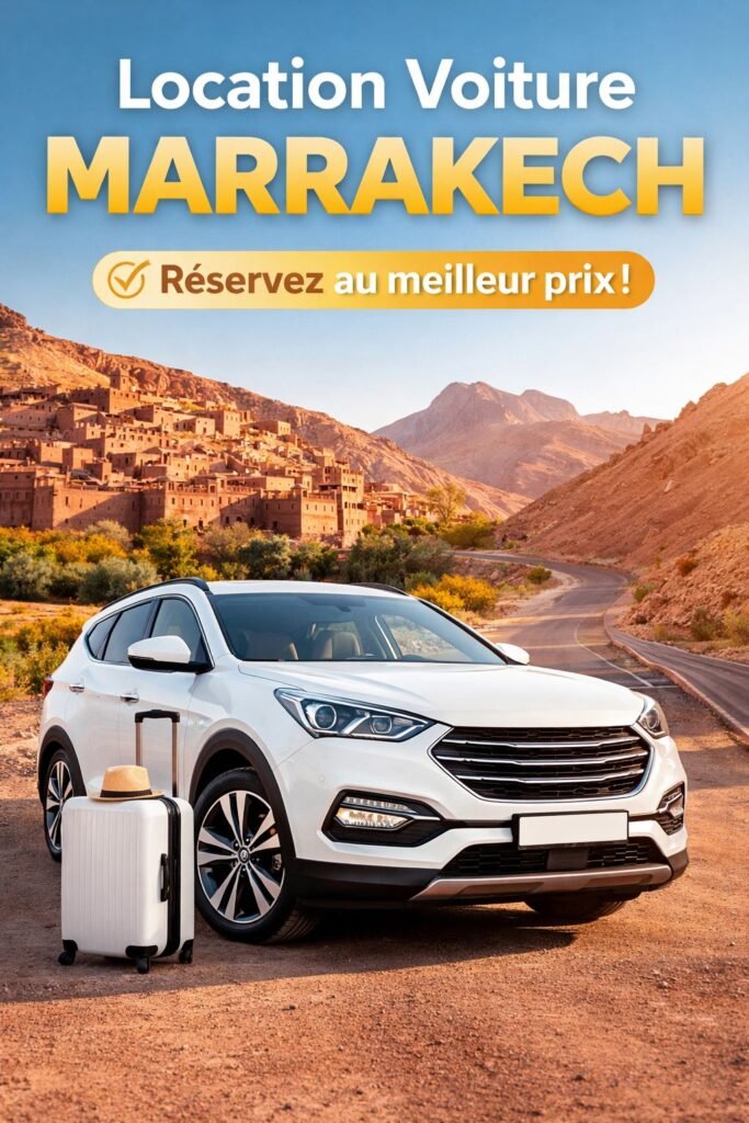 location voiture Marrakech pas cher avec SUV dans le désert marocain
